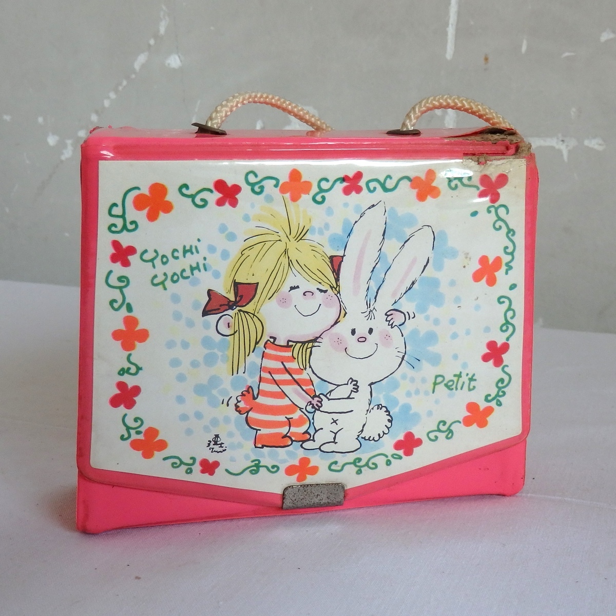 レア 当時もの 水森亜土 ビニールバッグ おでかげバッグ 子供用 うさぎ PETIT 傷あり 中古拍卖