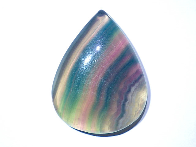 ★多彩なグラデーション★フローライト★26.1ct/24.6mm★天然石蛍石★カボションルース裸石★癒しヒーリングストーン★kamesan拍卖