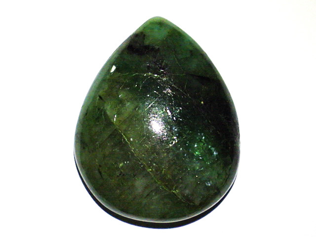 ★無着色 風味良き★天然エメラルド★26.8ct/25.8mm★天然石翠玉ベリル★ペアシェープ★鉱物★カボションルース裸石磨き石★kamesan拍卖