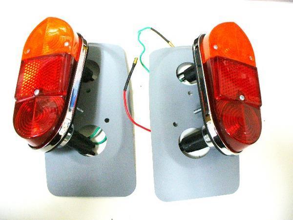 新品 ローバーミニ MK1 リアテール ランプ キット スチールプレート付 左右セット拍卖