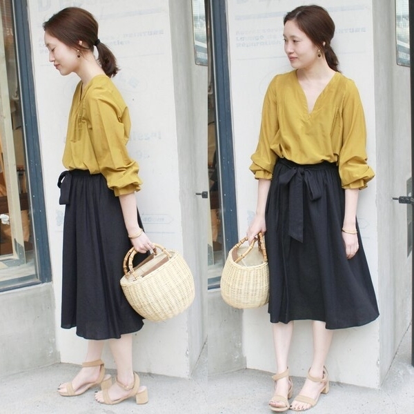 SLOBE IENA リネンギャザースカート★ベイクルーズ スローブイエナ拍卖