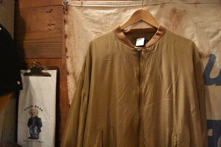 グッドレギュラー◎80S~ビンテージSTONE SILKSストーンシルク ジップアップシルクジャケットLブラウン茶系アメカジストリートn23212拍卖