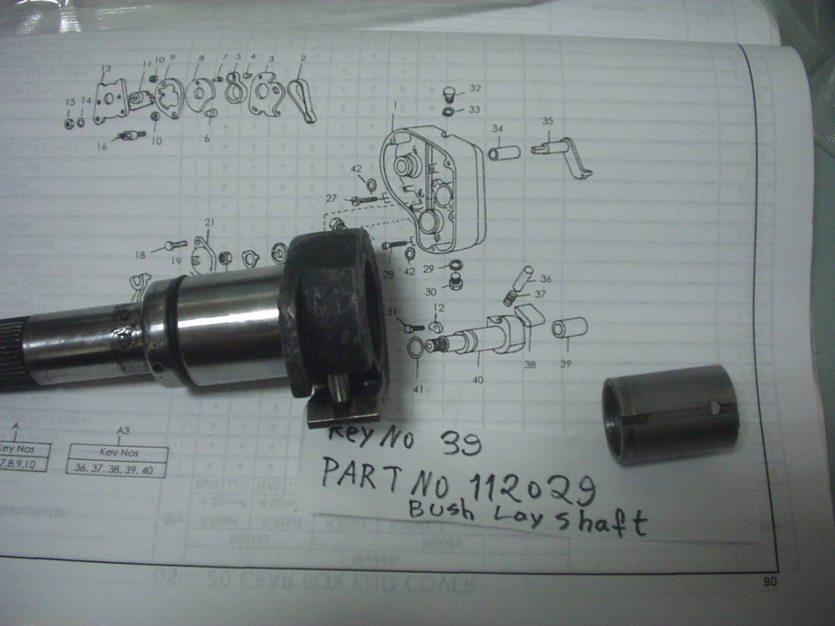ロイヤルエンフィールド アイアンエンジン350cc/500cc 4速ミッション用キックスターターシャフトブッシュ拍卖