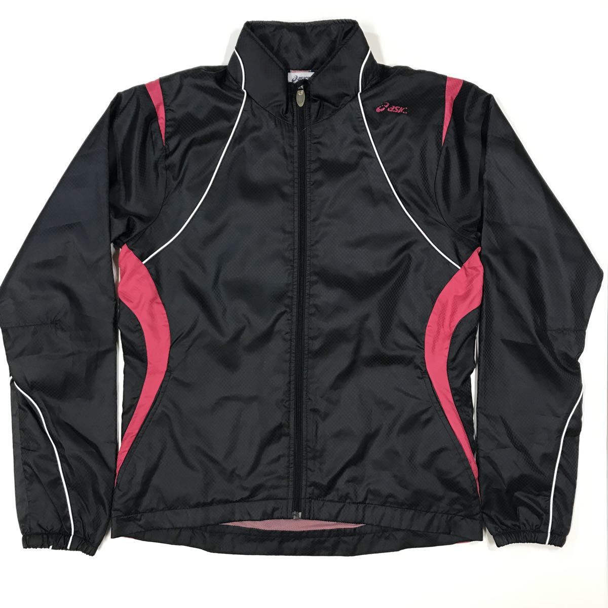 asics アシックス ナイロンジャケット トラックジャケット フルジップ スポーツ ウェア レディース Mサイズ 24-85a拍卖