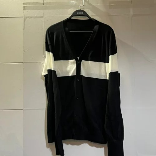 UNIFORM EXPERIMENT 22ss CHEST LINE KNIT CARDIGAN サイズ4 ユニフォームエクスペリメント チェストラインコットンニットカーディガン拍卖