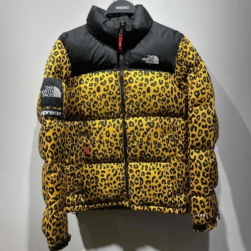 SUPREME THE NORTH FACE 11aw Nuptse Down Jacket Leopard SIZE-S "Yellow" シュプリーム ノースフェイス ヌプシ レオパード拍卖