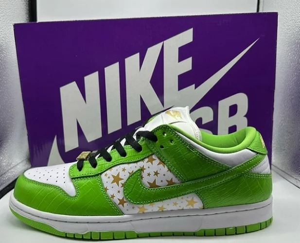 NIKE SB 21ss DUNK LOW OG QS SUPREME 28.0cm DH3228-101 ナイキエスビー ダンクロー シュプリーム グリーン スニーカー拍卖