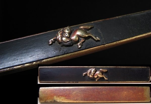 時代武具 赤銅魚々子地小柄 馬の図 後藤系統 桐箱付 江戸時代/23c111拍卖