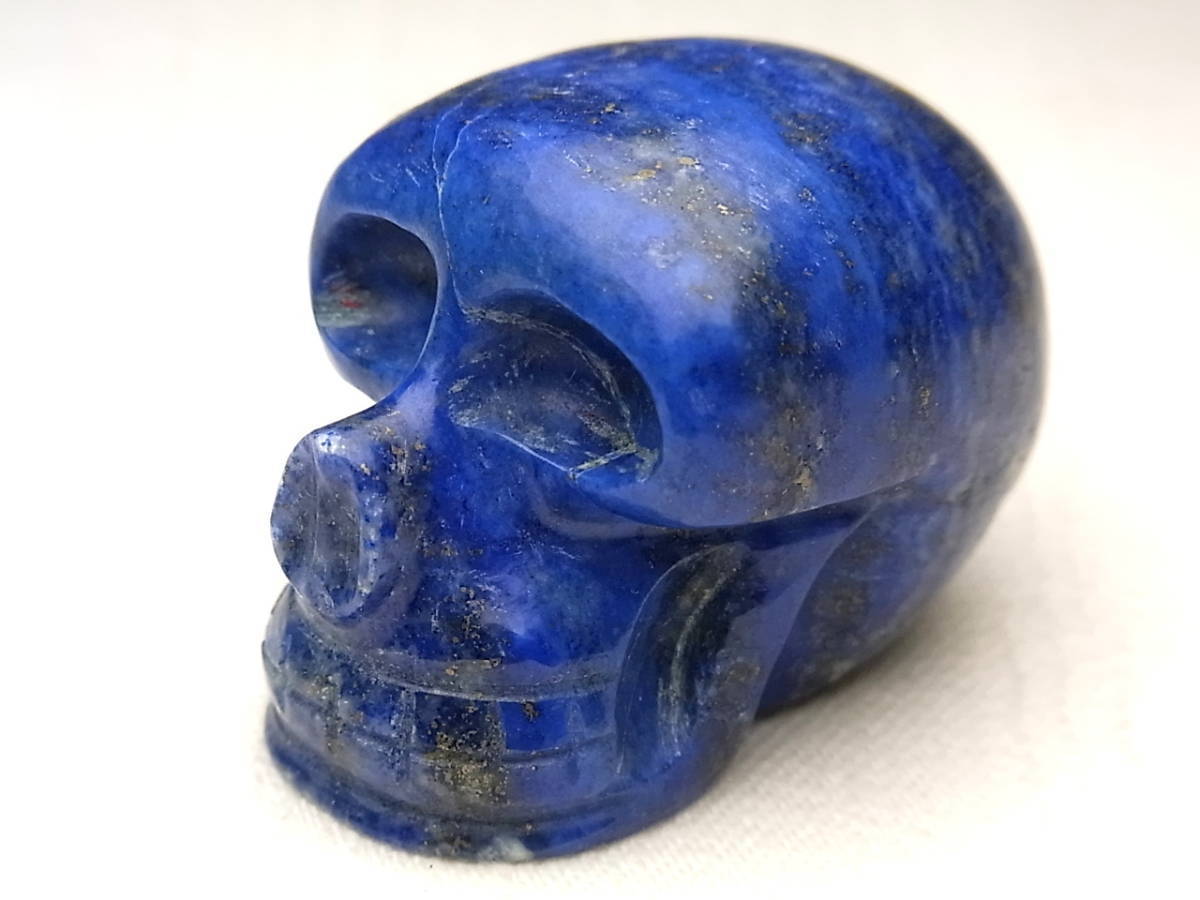 【No,2】12月の誕生石 アフガニスタン産 ラピスラズリ 瑠璃石で作ったどくろ型拍卖