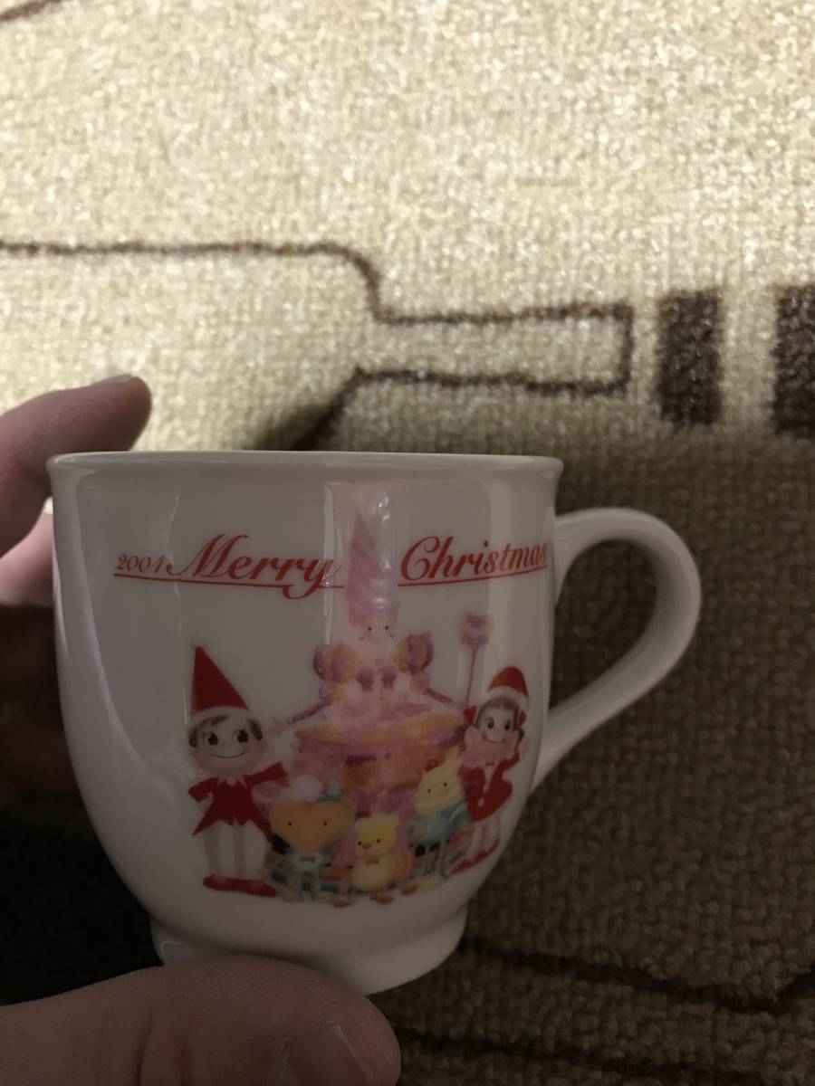 レトロ ビンテージ アンティーク 不二家 ペコちゃん FUJIYA ロイヤル プリン カップ コップ マグカップ メリー クリスマス 2004拍卖
