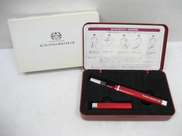 日本製 Kyoritsu Doctor's Lab 共立ドクターズラボ KY PLATINA ROLLER GR プラチナローラー 美顔ローラー 赤 レッド拍卖