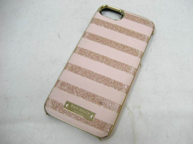 kate spade ケートスペード i phone 6/7/8 アイフォン アイフォーン ケース カバー ボーダー ラメ ピンク拍卖