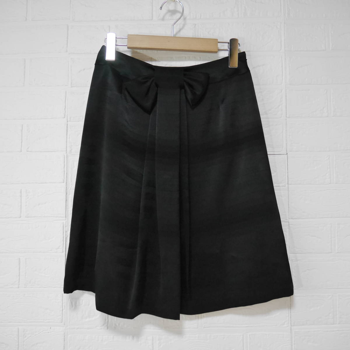 A628 ◇ MONGRE | モングレ フレアスカート 黒 中古 サイズ0拍卖