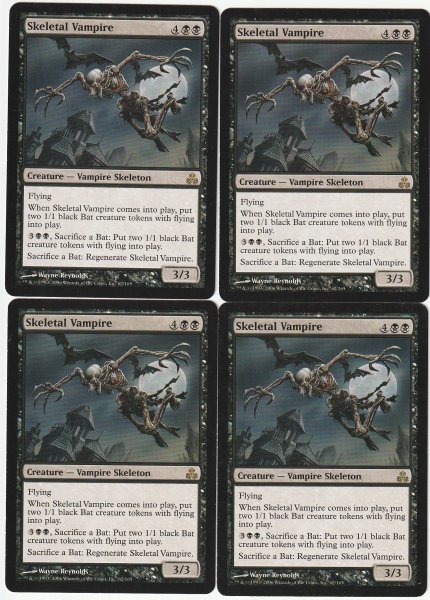 GPT 骸骨の吸血鬼/Skeletal Vampire 英語4枚セット拍卖