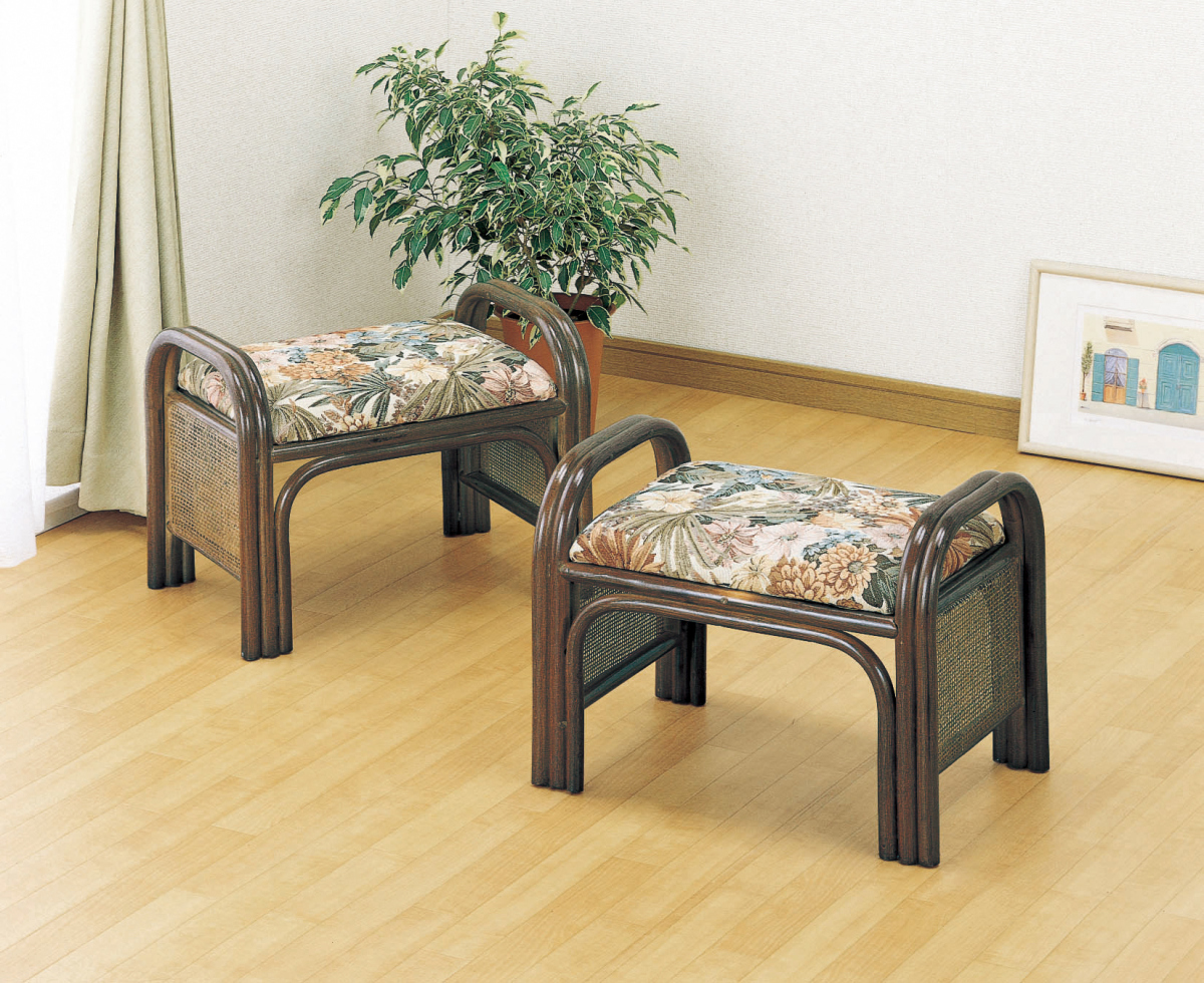 今枝商店 ラタン 籐 正座椅子 2個組 スツール C12拍卖