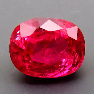 4138 裸石 ルース ルビー 0.70ct 高彩度な赤 タンザニア産 瑞浪鉱物展示館拍卖