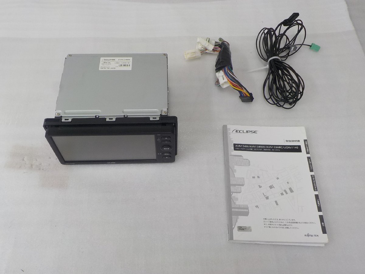【 イクリプス ECLIPSE 】 メモリー ナビゲーション 2DINワイド AVN134MW ※トヨタ サクシード DBE-NCP165V より取り外し拍卖