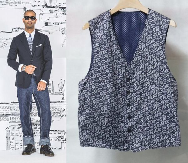 17SS Engineered Garments エンジニアードガーメンツ Reversible Vest Polka Dot/Paisley リバーシブル ベスト S ドット/ペイズリー拍卖