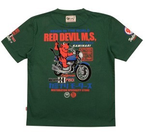 テッドマン×カミナリモータース/マッハⅢ/Tシャツ/グリーン/S/TDKMT-16/エフ商会拍卖