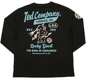 テッドマン/ロンT/ブラック/XXL/TDLS-355/エフ商会/カミナリモータース拍卖