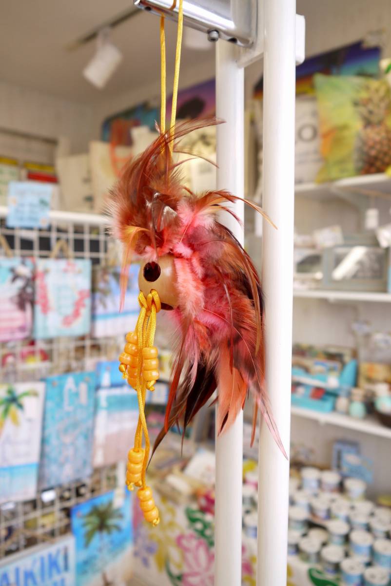 ★ハワイ直輸入★イカイカ/お守り/魔除け/ハワイアンヘルメット<4 オレンジ×茶色 MIX>拍卖