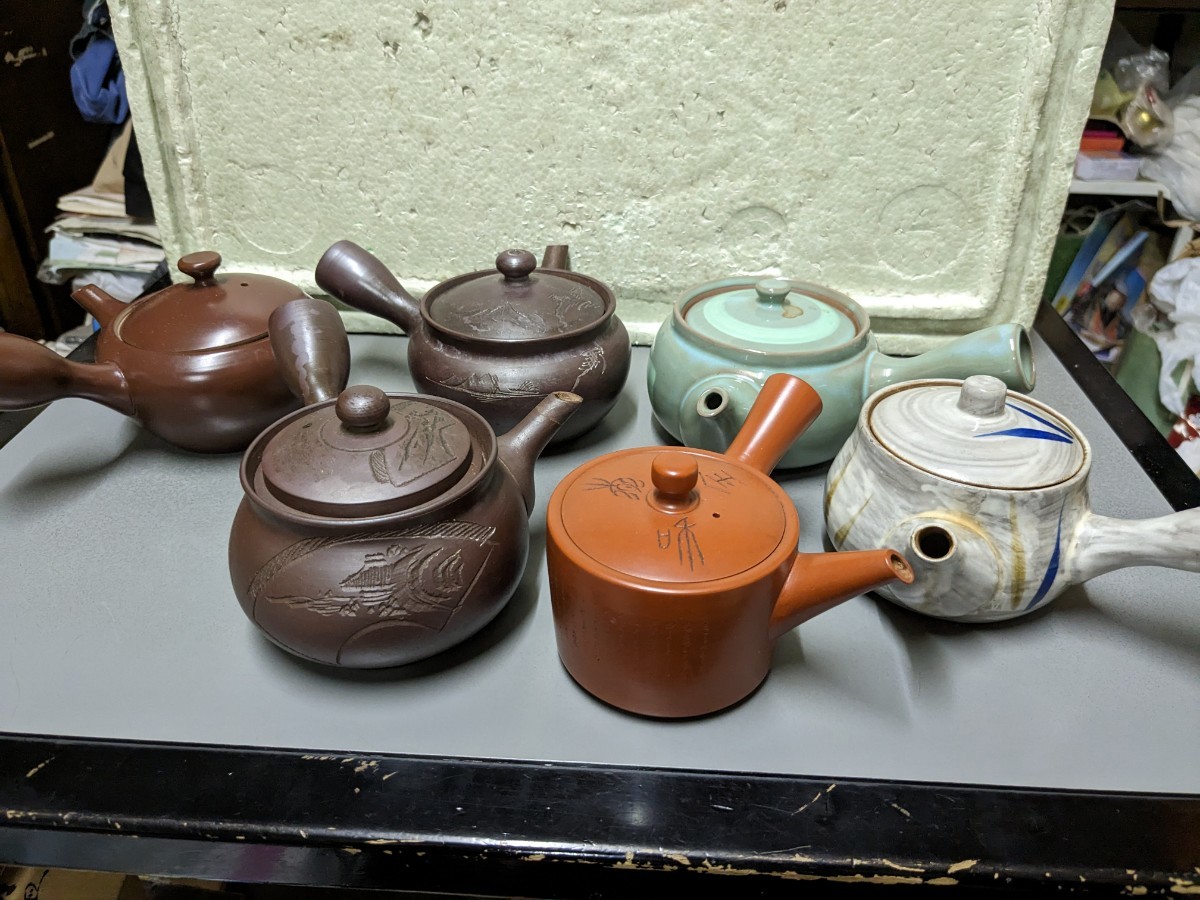 急須 煎茶道具 茶器 朱泥 古い まとめて拍卖