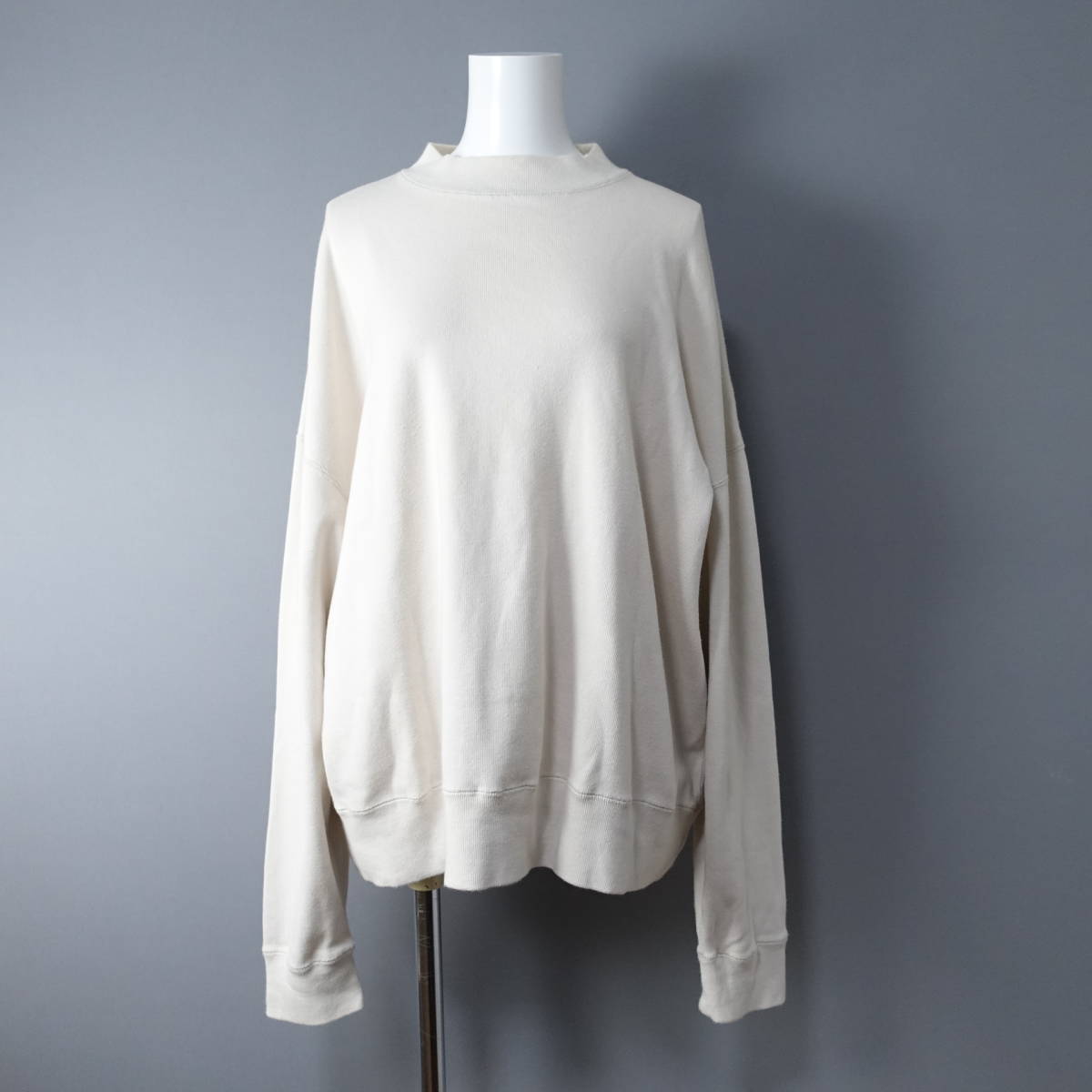 LENO/リノ/日本製/カシミヤ混カットソー/アイボリー/トレーナー/スウェット/長袖/オーバーサイズ/ビッグシルエット/ゆったり/レディース拍卖