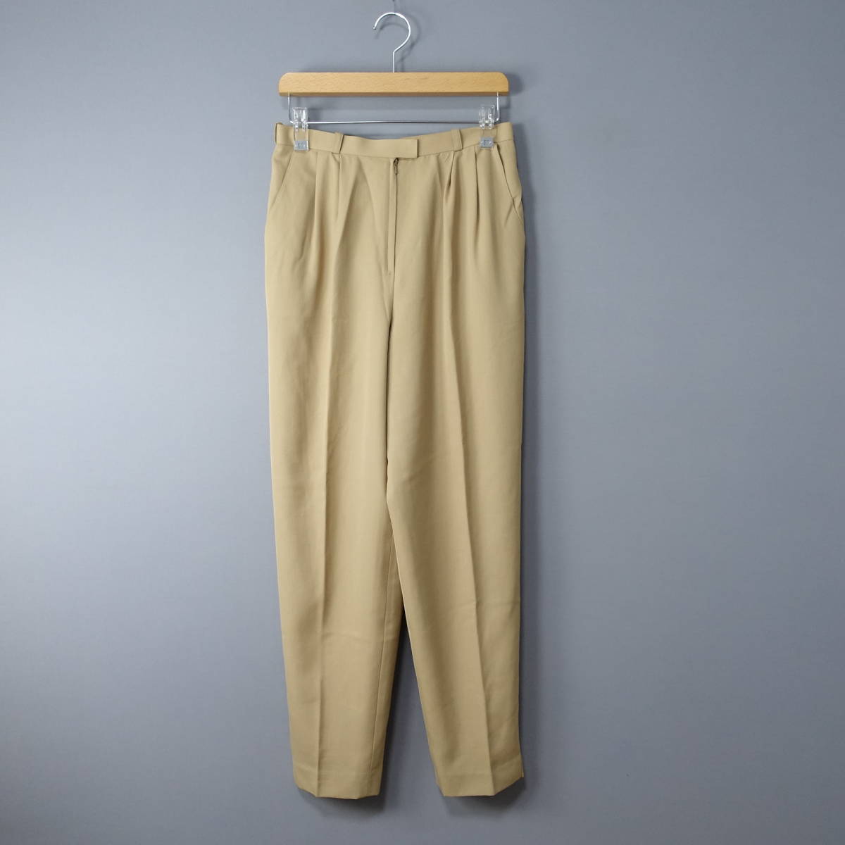 Leilian/レリアン/11/日本製/ウール混パンツ/ベージュ/スラックス/レディース拍卖