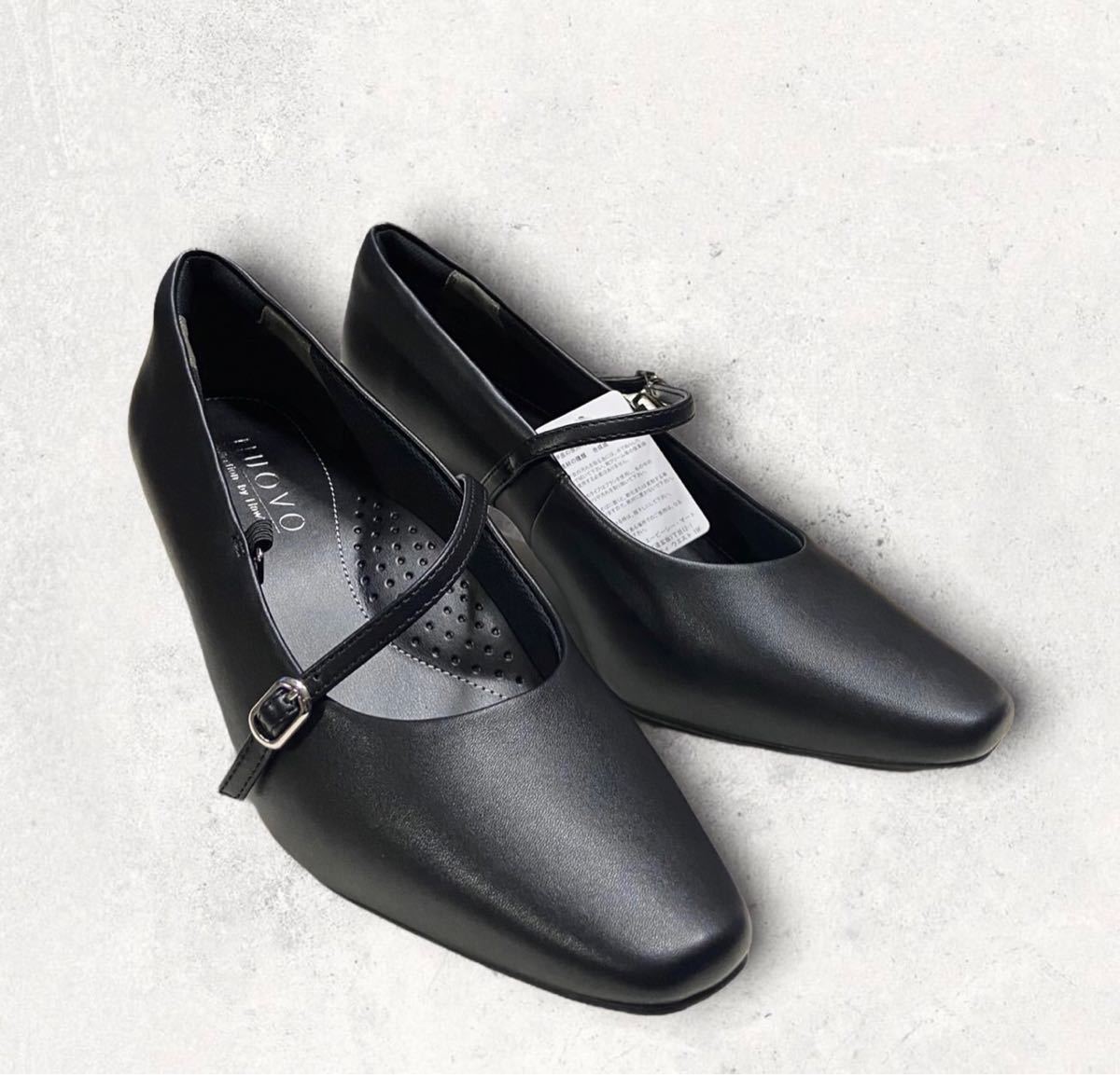 NUOVO ヌォーヴォ シューズ ヒール パンプス★25.5サイズ★ブラック★拍卖