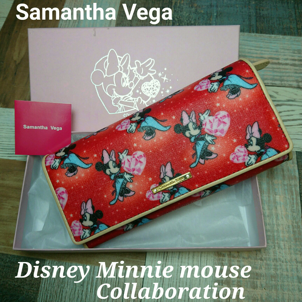 【未使用新品】 Samantha Vega サマンサ ベガ ディズニー ミニーマウス 長財布 S384拍卖