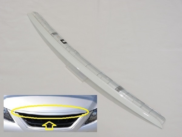 トヨタ純正 130系 マークX GRスポーツ用 ボンネットフード フロントモール パールホワイト 062 他のグレードに流用可能 GRX130 H21.10~拍卖