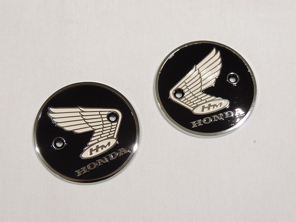 ホンダ純正 ヒューエルタンク エンブレム 直径60mm ブラック 黒 ※代引き不可商品 バイク カブ拍卖