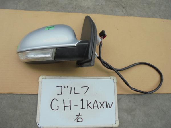 ゴルフ 16年 GH-1KAXW 右ドアミラー カラー シルバー拍卖