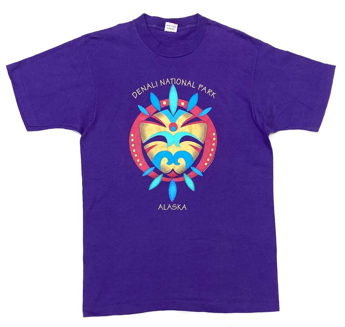 USA製 90s DENALI NATIONAL PARK スーベニア Tシャツ L 紫 ALASKA デナリ国立公園拍卖