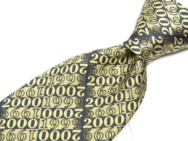 MILLENNIUM 2000(ミレニアム2000) シルクネクタイ ストライプ/ロゴアート柄 845259C120R14拍卖