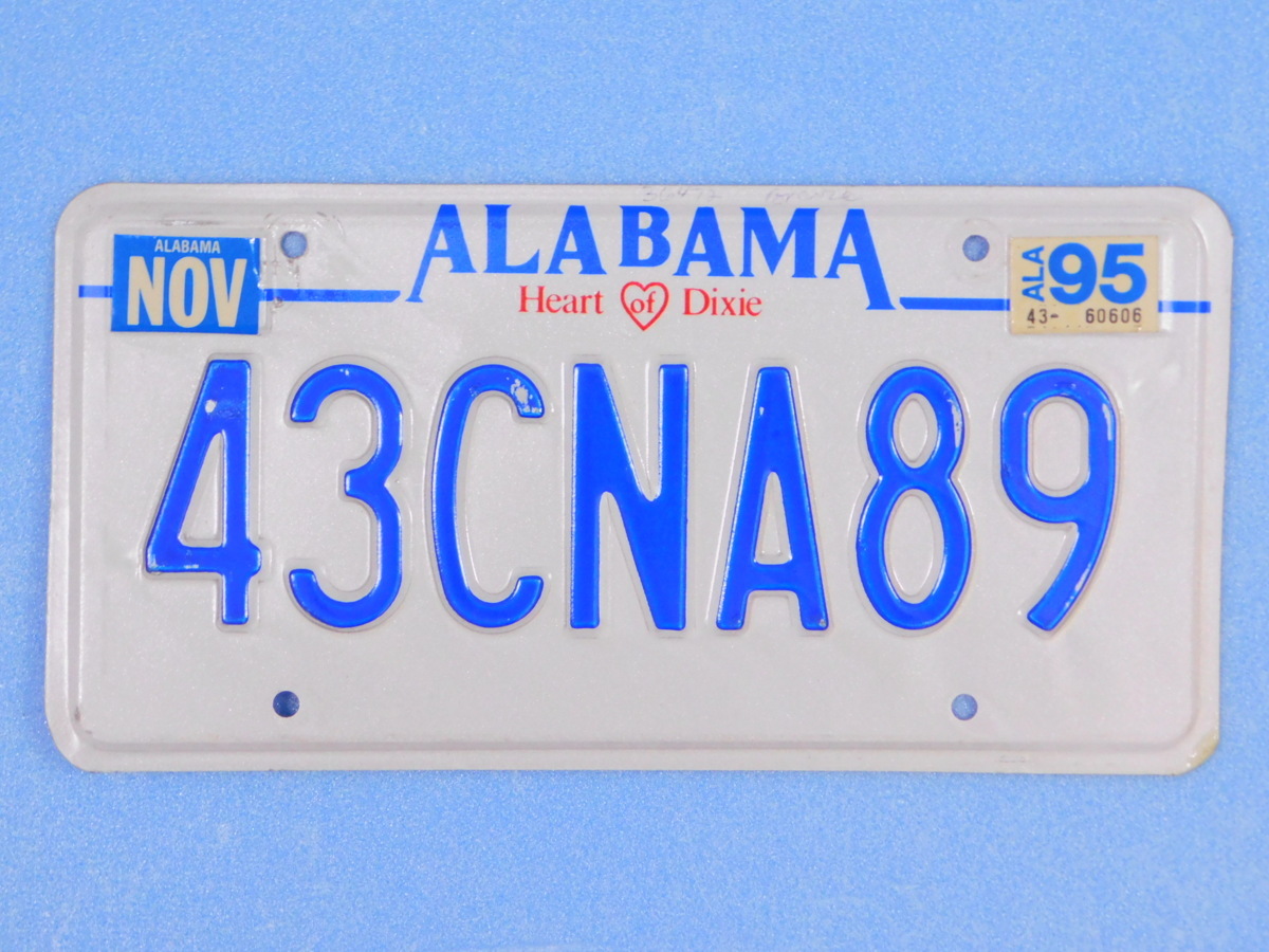 ナンバープレート【アラバマ州】アメリカ ヴィンテージ ガレージ 陸運局払い下げ A-36拍卖