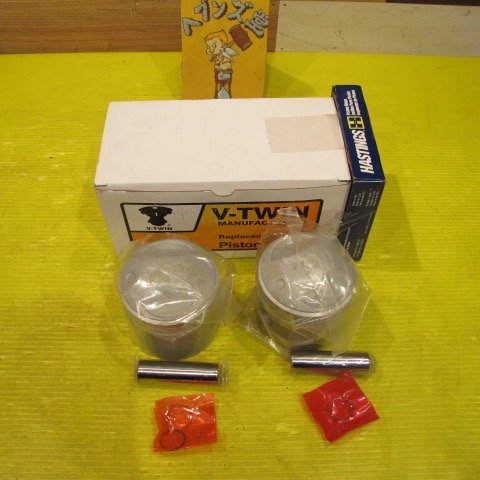 A190952J-6【新品】V-TWIN.ショベル.1200.STD8:5:1 3-7/16ボア 0.40オーバーピストンセット #11-0220 FX.FLH拍卖