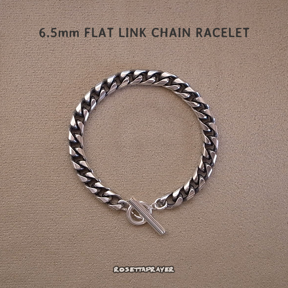 6.5mm FLAT LINK CHAIN BRACELET / フラットリンク 喜平チェーン ブレスレット拍卖
