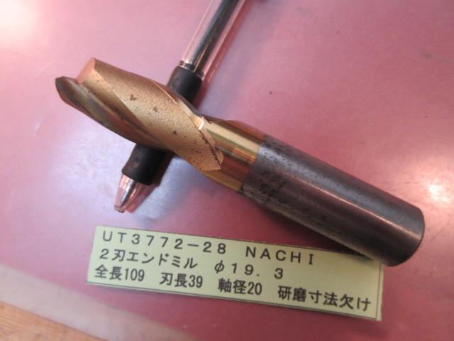 NACHI 2刃エンドミル φ19.3 UT3772-28拍卖