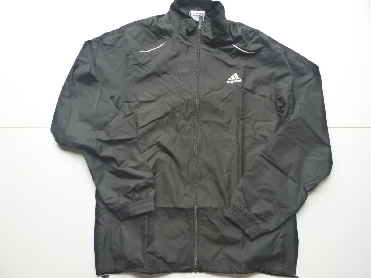 未使用 adidas アディダス ★ 黒 ブラック ジャケット L レディース シャカシャカ 裏側メッシュ L拍卖