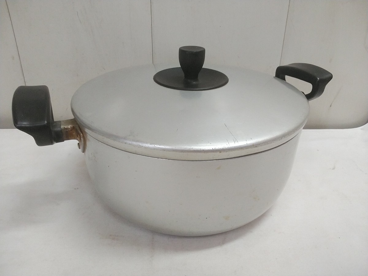 Toshin アルミ鍋【 EVER WARE 26cm 深さ11cm 】中古品 日本製 両手鍋 なべ 東新拍卖