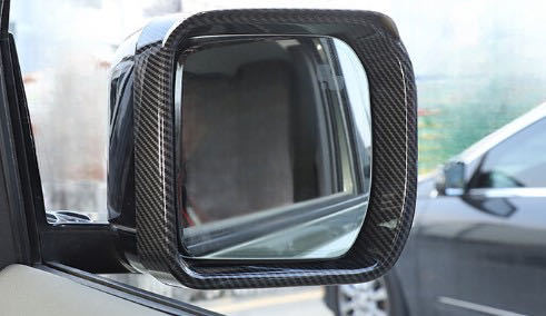 スポーティ全開♪ カーボン ルック ドアミラー リング ディフェンダー 110 110S 110SE 110HSE 110X 130 130SE 130X拍卖