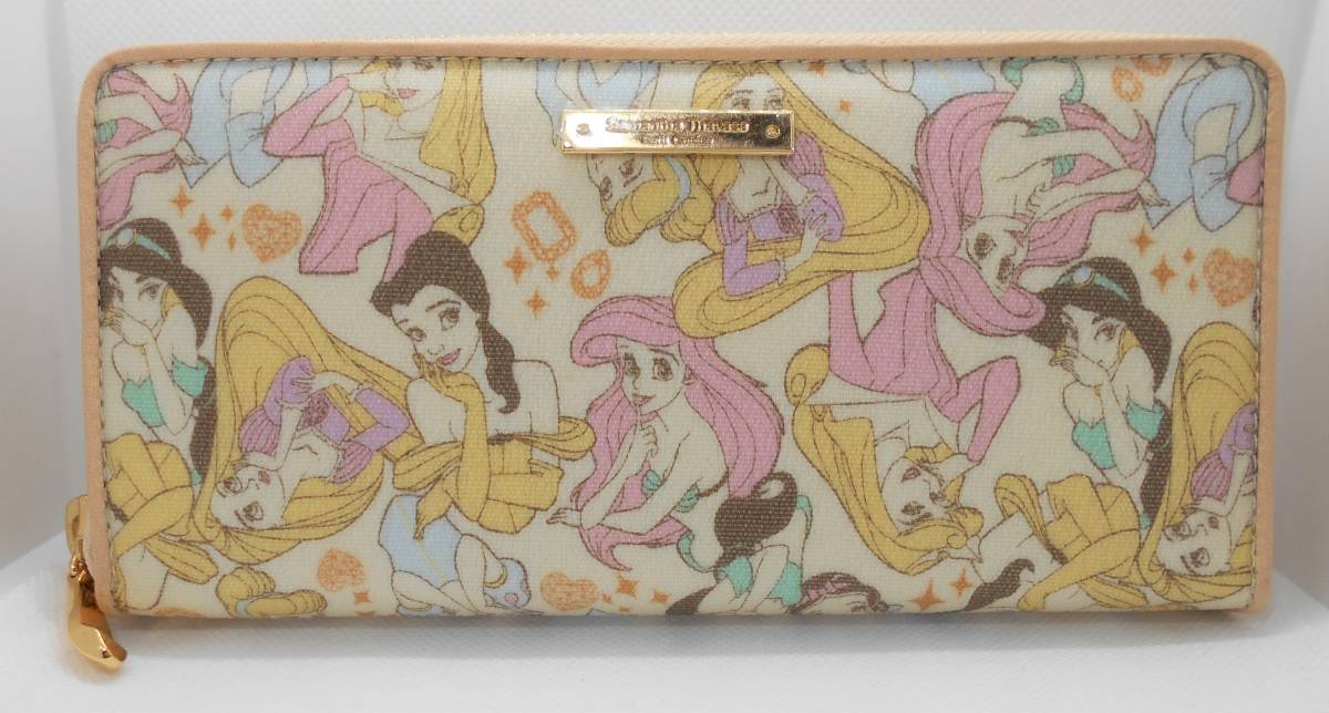【新品】30%オフ サマンサタバサ 長財布 ディズニーコラボ プリンセス レザーラウンドファスナー ※箱無し 定価29800円拍卖