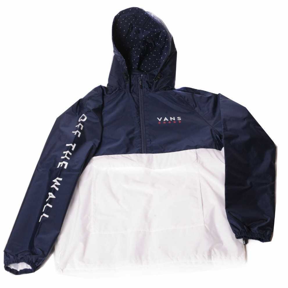 【L】VANS バンズ/アノラックパーカー/VICTORY ANORAK/紺×白拍卖