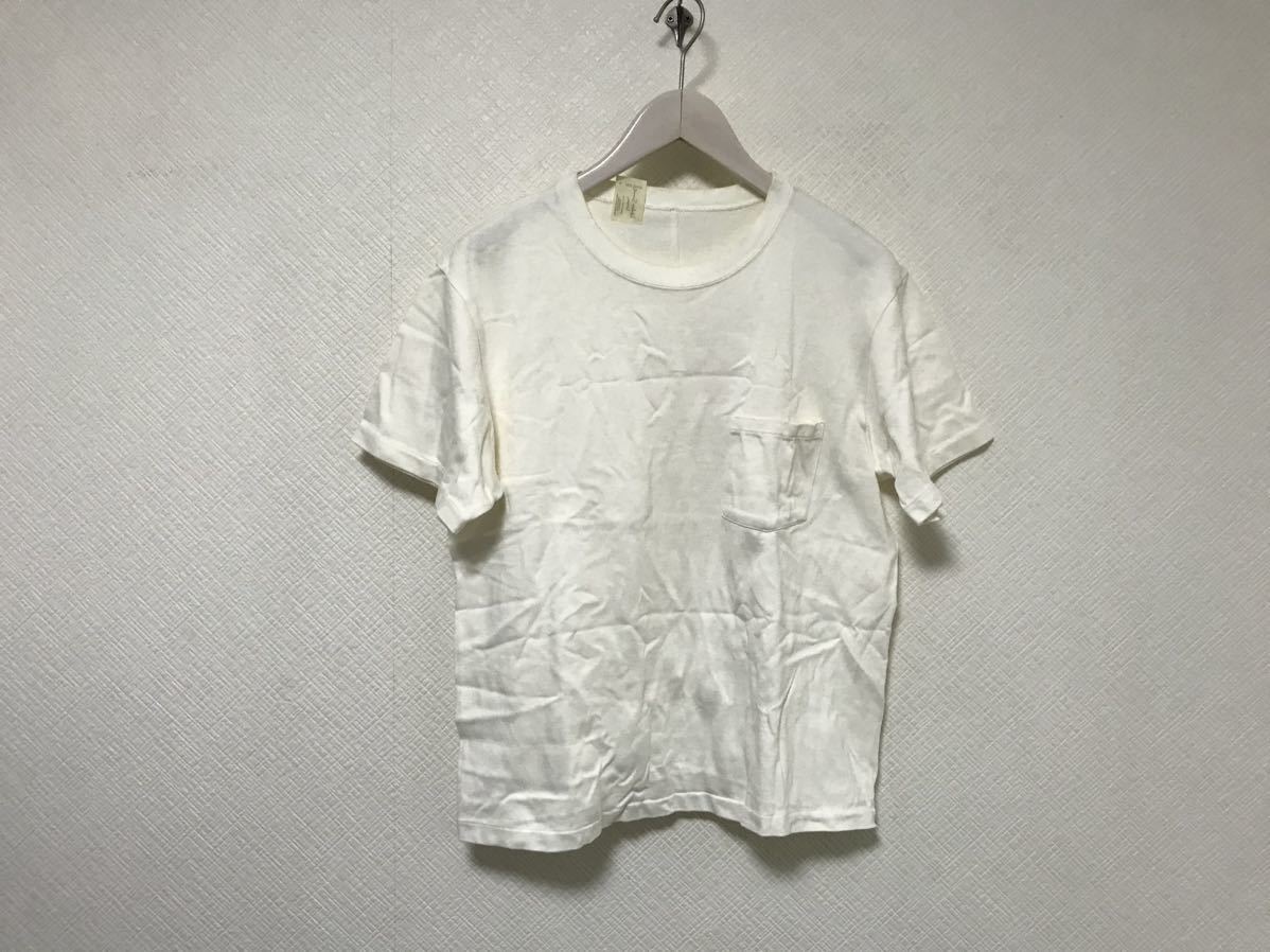 本物エヌハリウッドN.HOOLYWOODコットンポケット半袖TシャツメンズアメカジサーフミリタリービジネススーツS36白ホワイト柄日本製エヌハリ拍卖