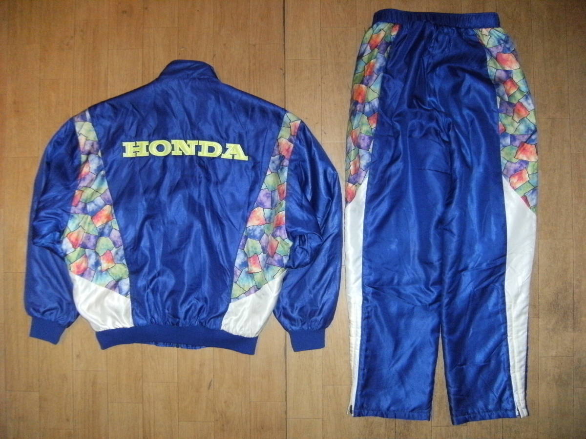昭和レトロ★日本製 80年代★従業員 HONDA 運動部 ホンダチーム ジャージ 上下セット 運動着 F1 自動車 バイク オートバイ カーレース 旧車拍卖
