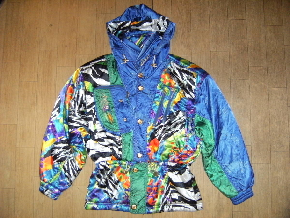 昭和レトロ★90年代★日本製★アシックス製品★当時物 派手 Austria SKI TEAM スキージャケット スキーウエアー★スノーボード 登山 防寒着拍卖