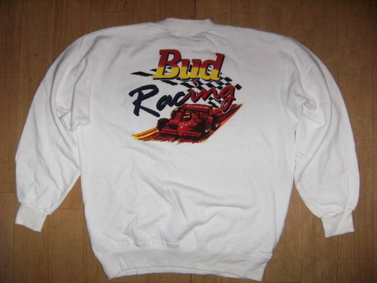 昭和レトロ★日本製★80年代★当時物 BUDWEISER BUD RACING バドワイザー レーシング トレーナー★F1 旧車 自動車レース スーパーカー拍卖