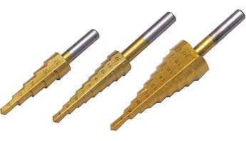 ステップドリル ステップビット 3本セット チタンコーティング シャフト軸 501拍卖
