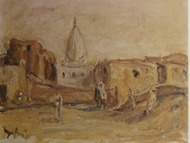 鳥海青児、【ブッサダ】、希少な画集画、新品高級額 額装付、状態良好、送料無料、絵画 風景画拍卖